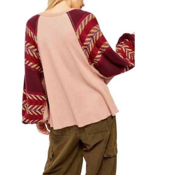 Free People Rainbow Dreams Batwing Sleeve Knit Sweater - Picture 2 of 5